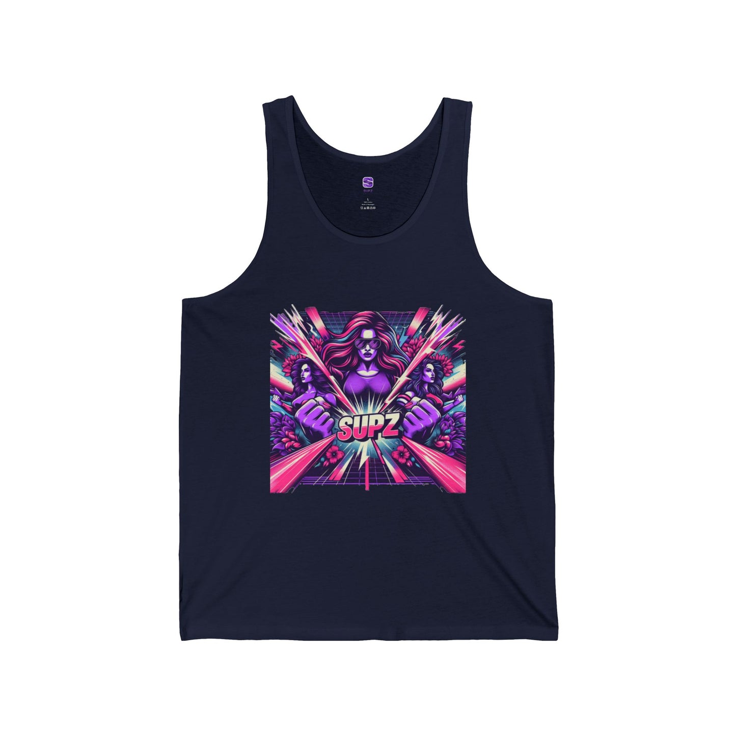 Supz Women's Jersey Tank - Bold Graphic Tee for Fitness Enthusiasts - Supz
