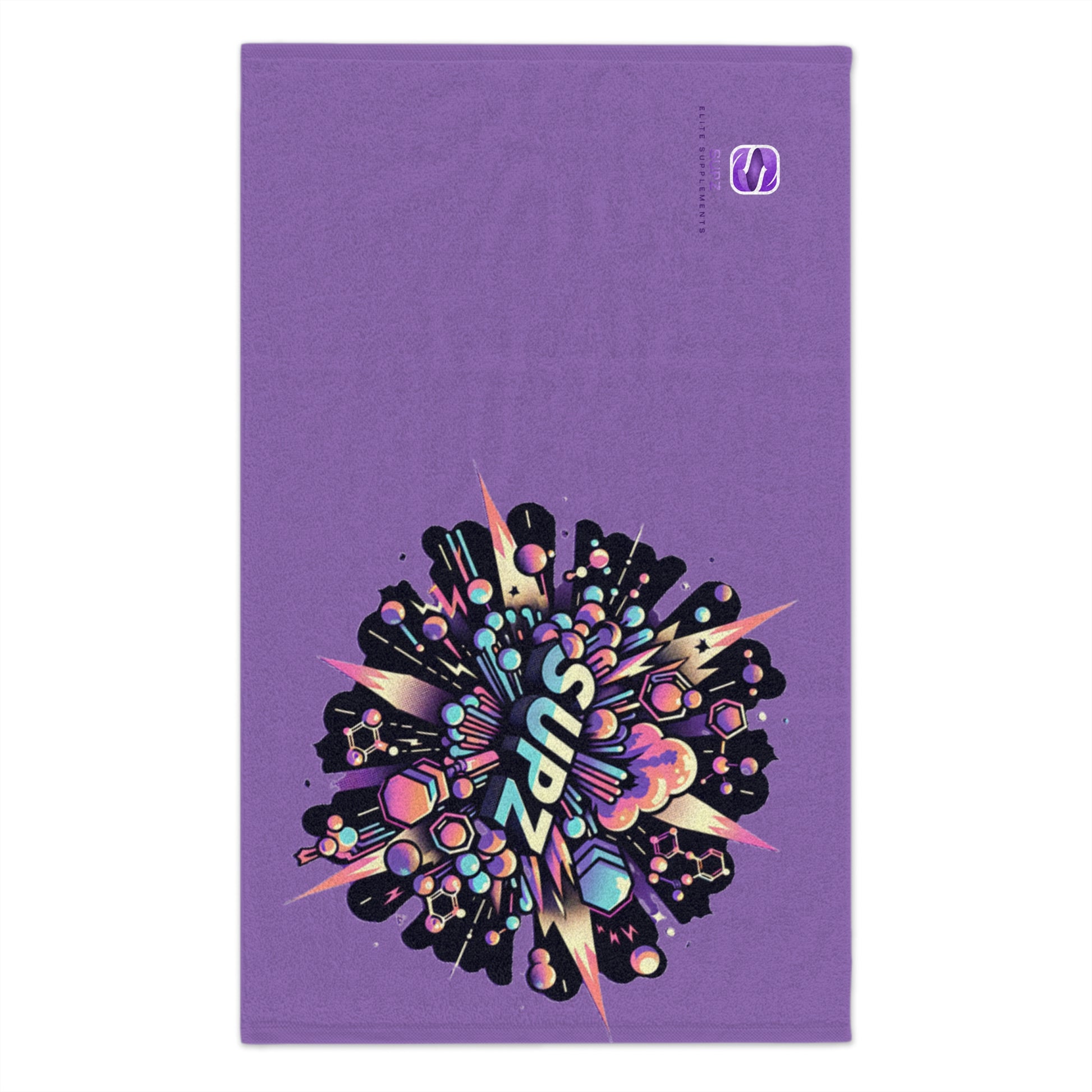 Vibrant Purple Gym Towel with 'SUPZ' Design - Perfect for Sports & Events - Supz