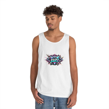 Supz Mens Heavy Cotton Tank Top – Perfect for Summer Fun! - Supz