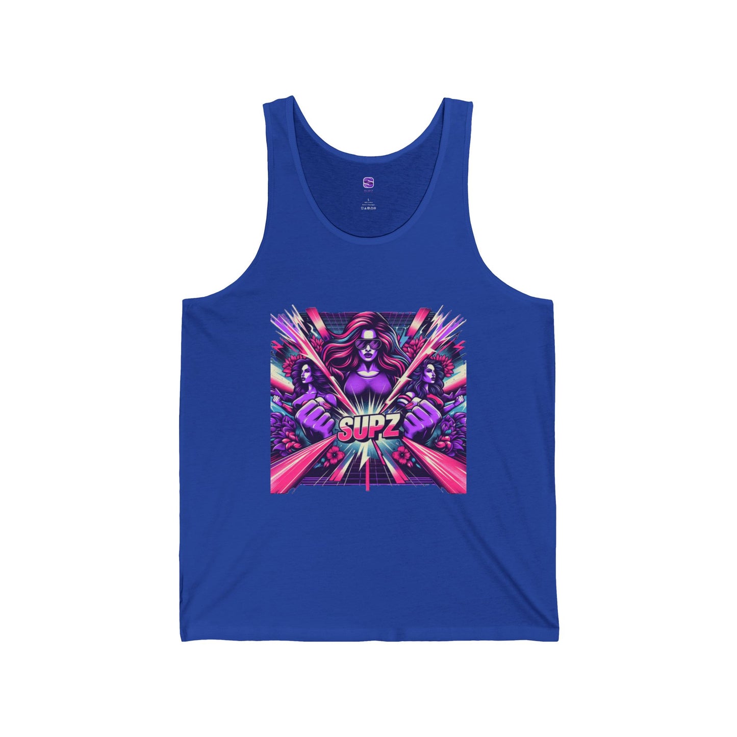 Supz Women's Jersey Tank - Bold Graphic Tee for Fitness Enthusiasts - Supz