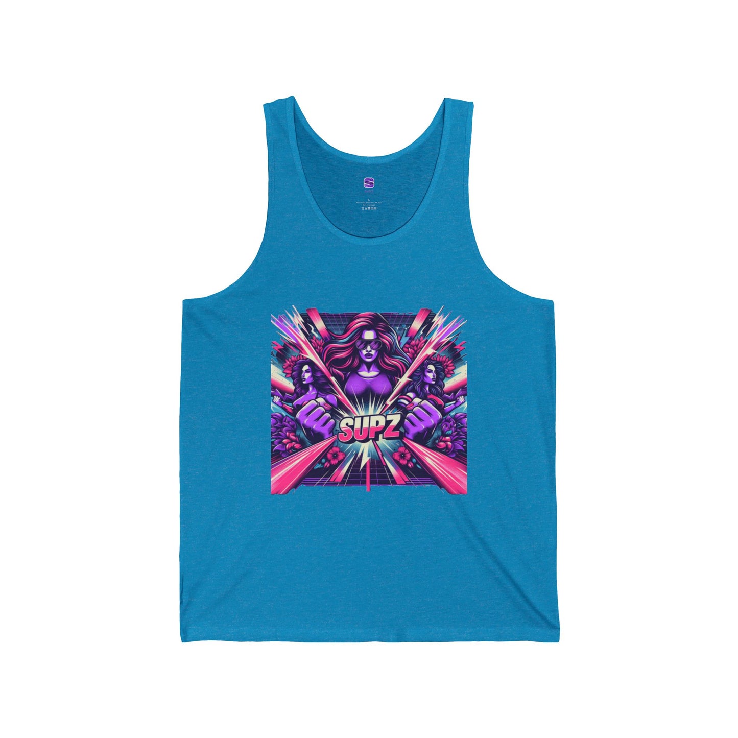 Supz Women's Jersey Tank - Bold Graphic Tee for Fitness Enthusiasts - Supz