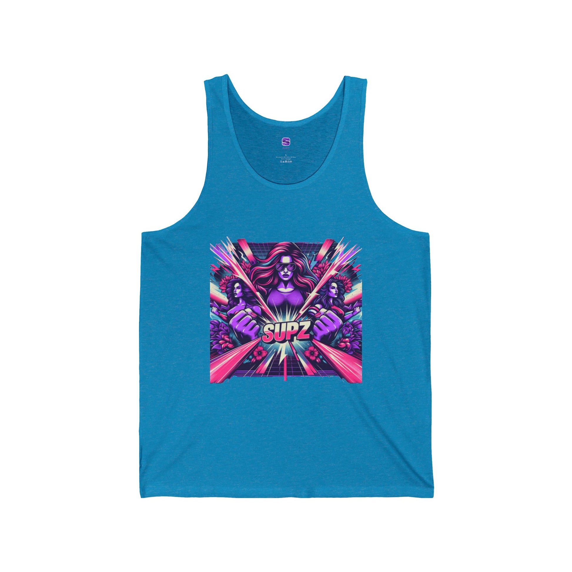 Supz Women's Jersey Tank - Bold Graphic Tee for Fitness Enthusiasts - Supz