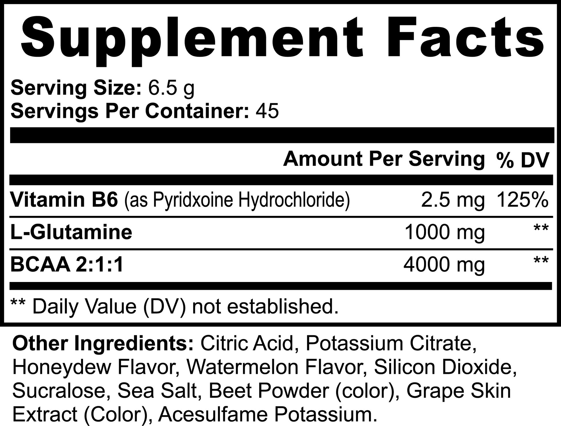BCAA Post Workout Powder (Honeydew/Watermelon) - Supz