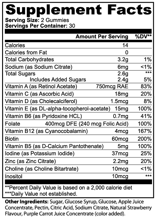 Women's Multivitamin Bear Gummies (Adult)