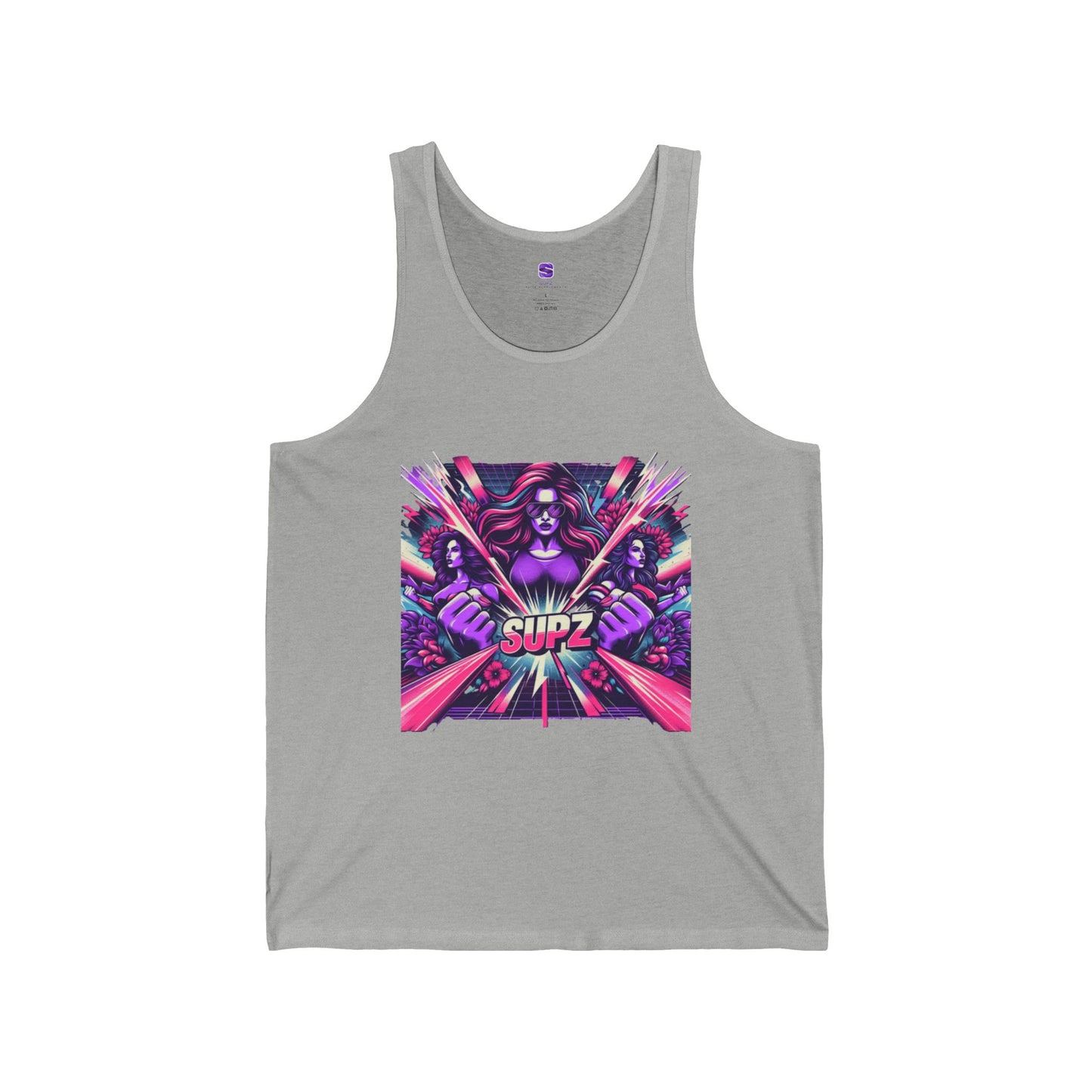 Supz Women's Jersey Tank - Bold Graphic Tee for Fitness Enthusiasts - Supz