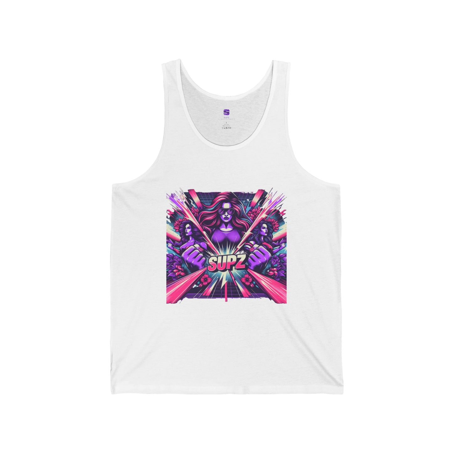 Supz Women's Jersey Tank - Bold Graphic Tee for Fitness Enthusiasts - Supz